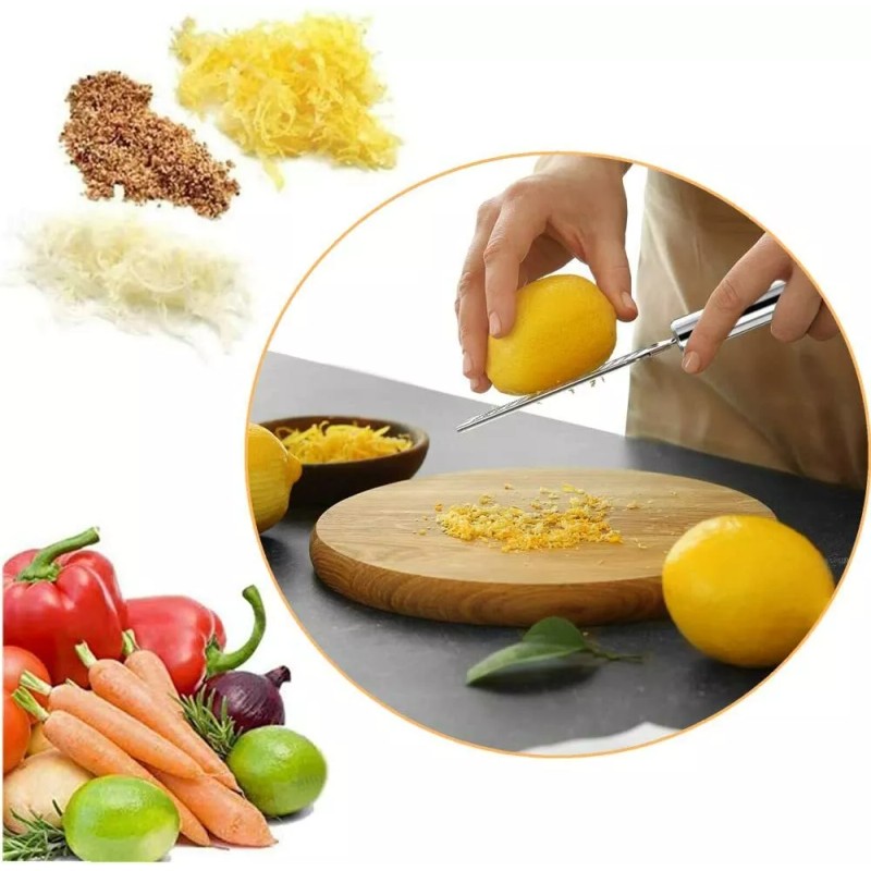 Stainless Lemon Zester Cheese Grater Stainless Steel Vegetable Fruit Chocolate