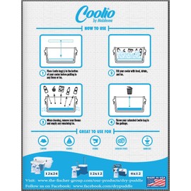 Coolio Powered by Mobilevee - Advanced Cooling Technology for Long Lasting Ice Retention - Extended Cooling - Ideal for Styrofoam Coolers, Backpack Coolers, and Heavy Duty Coolers - 12x12 (4-Pack)