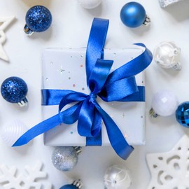 Stuffvisor Royal Blue Satin Ribbon, 2 inches x 50 Yards, Double Face Solid Color, Thick and Durable Ribbon Roll, 100% Polyester Ribbon for Gift Wrapping, Crafts, Hair and Multiple Decorations