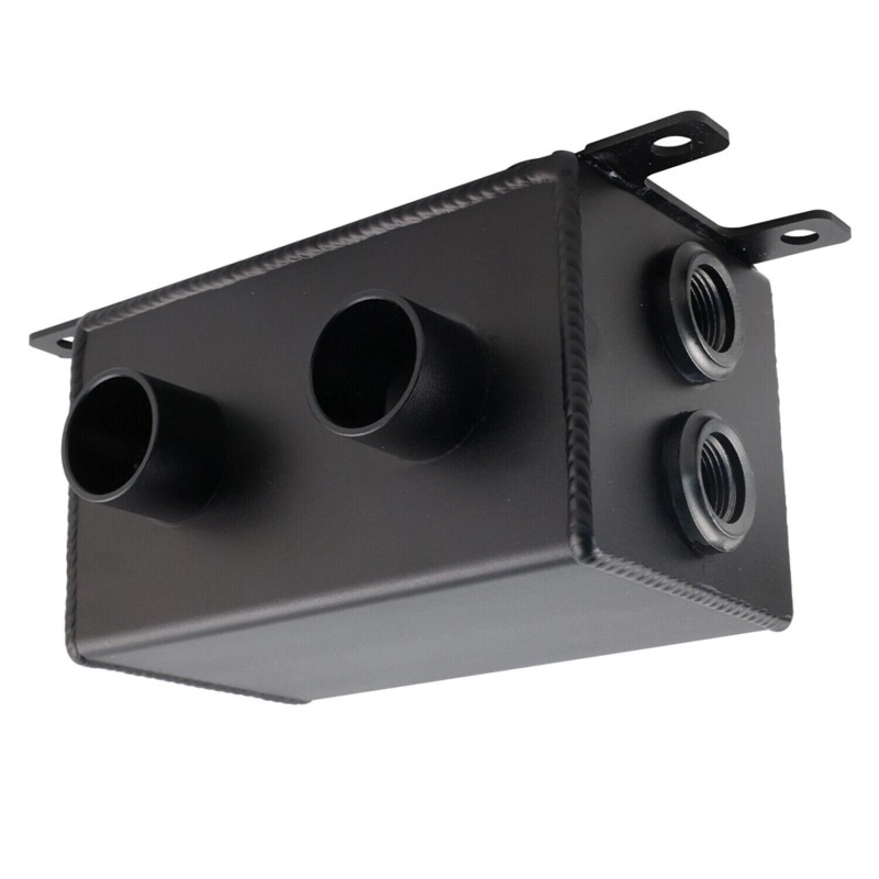 VEHITO 10AN 2 Port Dual Breather Filter Baffled Oil Catch