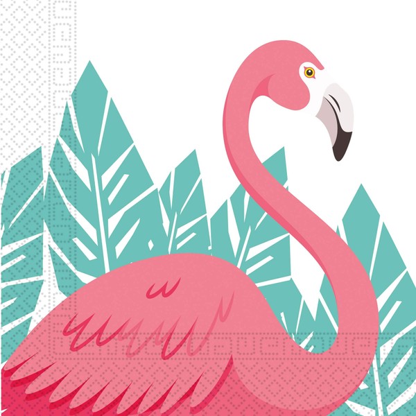 Procos Napkin 33 X 33 Cm Flamingo, Multi-Colour, 30x30 cm,