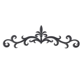 OYEFLY Metal Scroll Wall Art Decor,Rustic Iron Wall Medallion (style 1)