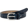 styleBREAKER 03010110 Women's Leather Belt Plain Colours with Aztec Prongs