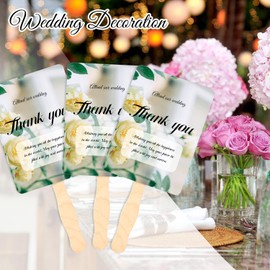 8 inch Fan Handles Wood Wavy Sticks Craft Sticks for DIY Crafting Supplies, Wedding Fans, Large Popsicle (20 Pcs)