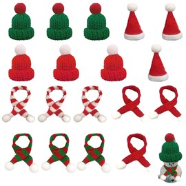 TZMFHD 18 Pcs Mini Santa Hats, Cute Christmas Party Hats, Small and Exquisite Christmas Hats, Mini Santa Hats for Crafts Used for Decorating Cartoon Snowmen and Christmas Trees During Christmas