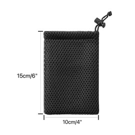 Fetoatar Nylon Mesh Drawstring Bag, 5.9 x 4 Inch Small Storage Pouch String Bags for Mini Stuff MP3 Charger Earphone Key 10Pcs