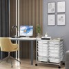 OFFICEJOY Storage Cart, 12 Drawer Rolling Organizer Cart with Large