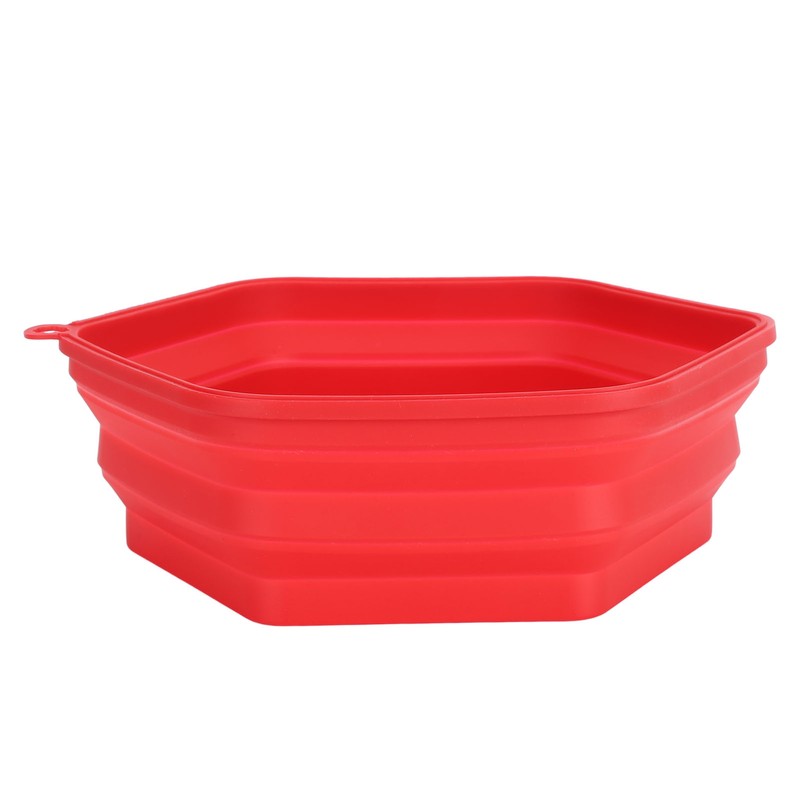 Red Silicone Microwave Splatter Cover with Handle Collapsible Microwave Food