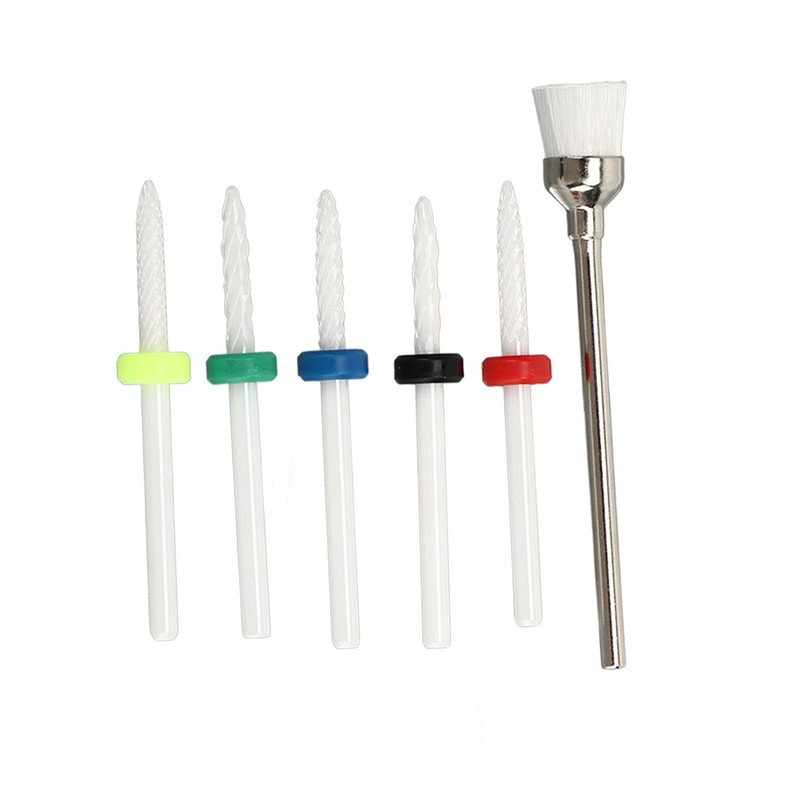 Brocas para Remover Cutículas, Fresas para Pulir Uñas de Cerámica
