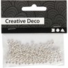 Wax Beads, D: 4 mm, silver, 150pcs