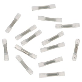 Fudeshe 100Pcs Heat Shrink Butt Wire Connectors,26-24 AWG Marine Grade Insulated Crimp Wire Connectors,Automotive Marine Grade Wire Crimp Terminals Butt Splices