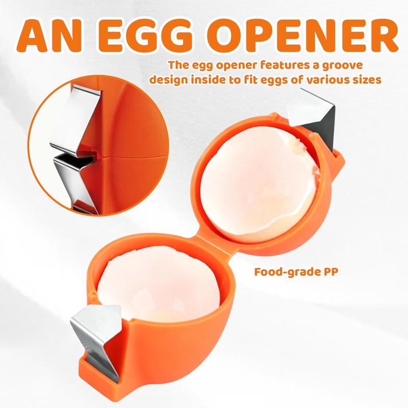 4-Piece Egg Cracker, Egg Shell Opener, Egg Cracker Tool, Kitchen