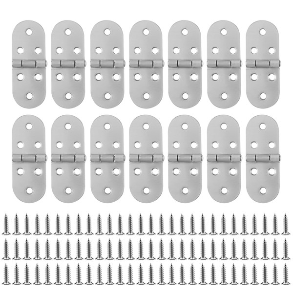 PUCSIQ Pack of 14 Flip Top Hinges, 180 Degree Hinge,