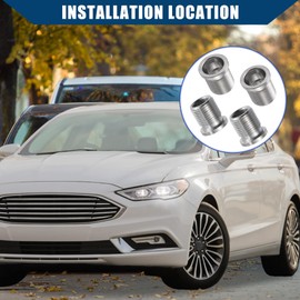 Hihaha for 14mm Spark Plug Insert for Ford Triton Engine Motor 4. 6L 5. 4L 6. 8L 389100 / Spark Plug Port Insert Thread Repair Kit ID M14 x 1.25/4 Pcs Silver Tone