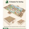 ALL4JIG 2000 Pieces Rotating Puzzle Board with 6 Drawers and