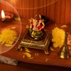 Tarini Gallery Brass Handcarved Chowki Small Stool Bajot elevated Engraved