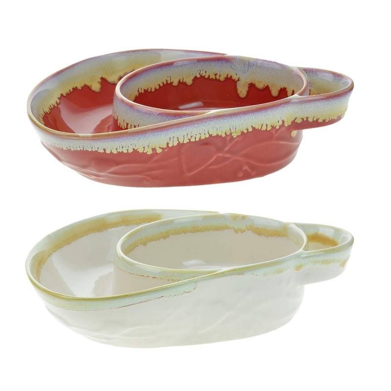Stoneware Soup & Side, Chips & Dip Bowl Set of