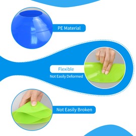 RUBY.Q Disc Cones, 50/100/200pcs Soccer Cones, Basketball Cones with Carry Bag and Holder, Football, Soccer, Basketball Training Equipment, 5 Color