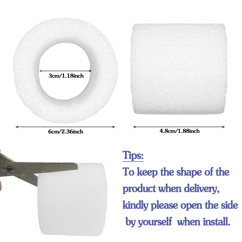 Eyelet Curtain Spacers, 20 Pcs 4.8cm Length Interiors Curtain Spacers,