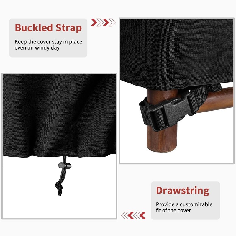 Dokon Garden Furniture Covers Waterproof, 140x80x74cm Heavy Duty 420D Oxford