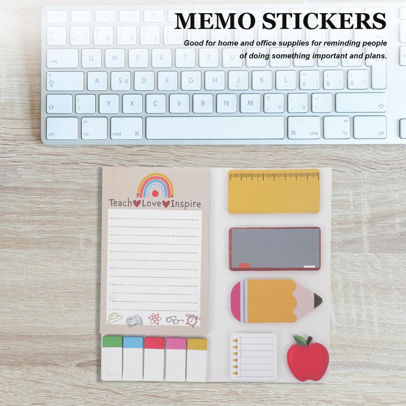 Operitacx 1 Set 6pcs Cute Sticky Notes Cartoon Sticky Memo