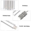Healeved 5pcs Rhinestone Lip Gloss Holders Elegant Empty Lipstick Bottles