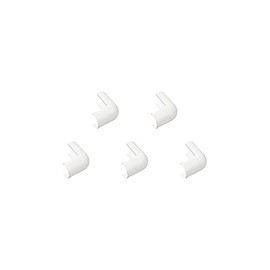 D-Line Small Cable Raceway External Bend, for use with 0.78" (W) x 0.39" (H) Cable Cover - 5-Pack, White