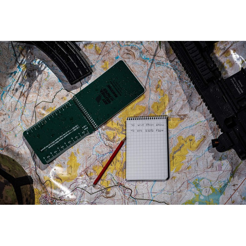 MODESTONE Outdoor Notepad 7.6 x 13 cm Black Cover Spiral