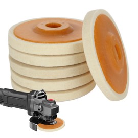 JMIATRY Pack of 6 Polishing Attachments, Angle Grinder, 125 mm, Polishing Disc, Angle Grinder, Wool Polishing Attachment, Angle Grinder for Metals, Glass, Ceramic, Marble, Car