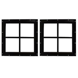 WRISIN 2 Pack 16" x 16" Square Shed Window with Tempered Glass