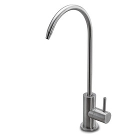 AORA Sofia Single-Way Osmosis Tap Solid Stainless Steel 304 Stainless Steel 360° Swivelling One-Way Tap Kitchen Tap for Osmosis Systems for Water Filter (Brushed Stainless Steel)