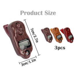 Hitopin 3 Pieces Digital Beads Counter, Buddha Beads Counter, Digital Finger Counter, Prayer Beads Counter, Digital-Tasbih Counter with Compass and Light, for Meditation, Relaxation, Muslim Prayer