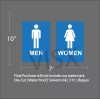 VISX Men and Women Bathroom Sticker Car Decor Vinyl Office