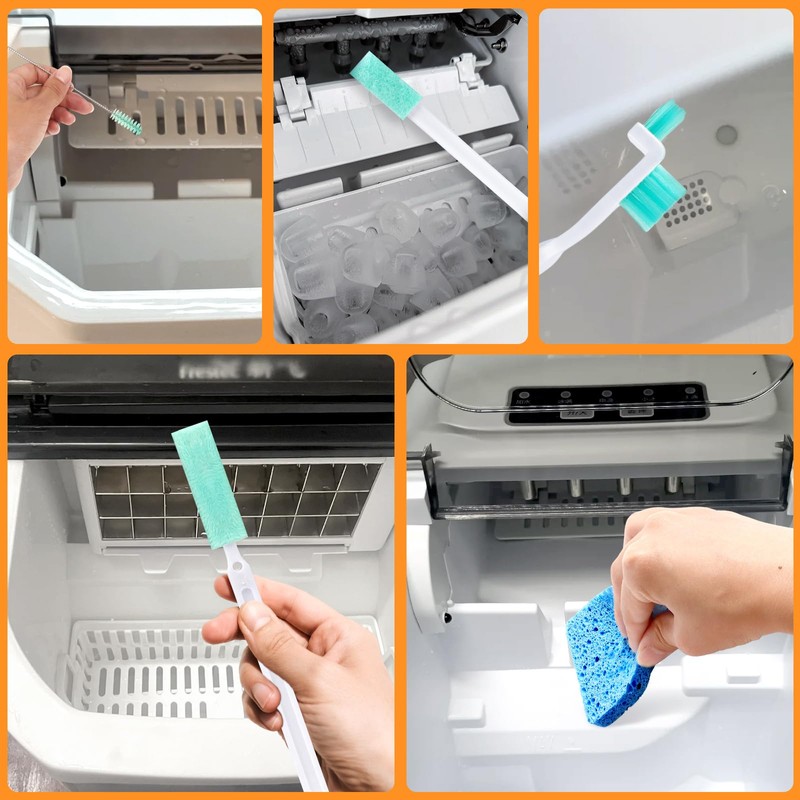 Ice Machine Cleaner Brush Sets,10 Pcs Ice Maker Cleaner Tools