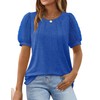 OFEEFAN Plain T Shirts for Women Beach Vacation Clothes Crew