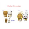 FANIX 2pcs Bubu &Dudu Bears Key Chain and 2pcs Car