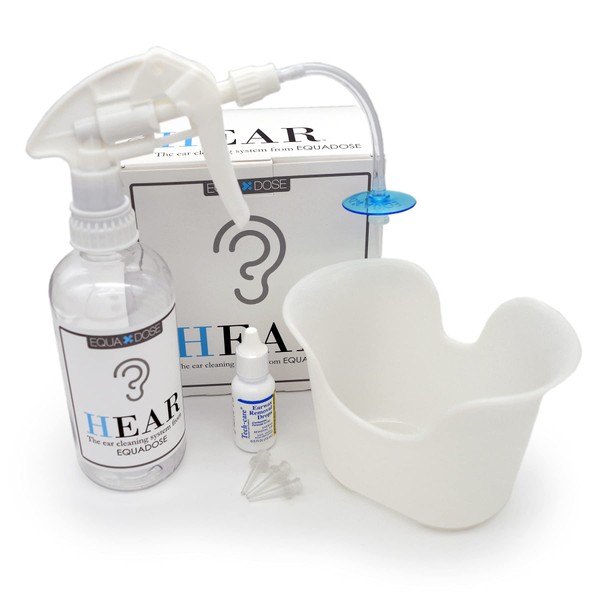 HEAR Ear Wax Removal Kit, Includes: Wash Basin, 3 Soft Disposable Tips, Irrigation System to Clean Outer Ear