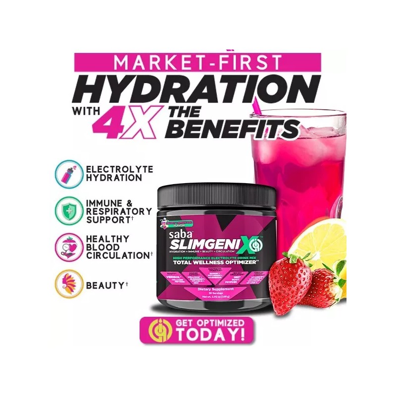 Saba SlimGenix IQ - The Only 4-in-1, Hydration, Immune, Respiratory,