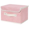 ANMINY Fabric Storage Bin with Lid Rose Print Storage Box
