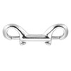 Double Carabiner, Double-Sided Carabiner Hook, Silver Durable Stainless Steel, Double-Sided
