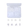 4 Styles 550 Pcs Earring Backs Rubber, Clear Plastic Earrings