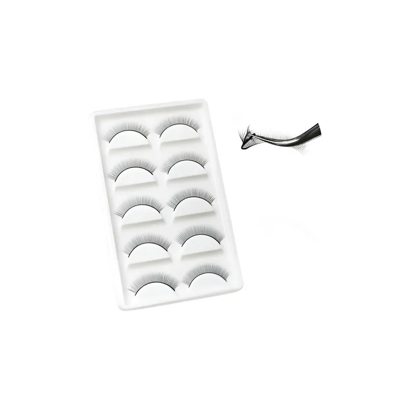 Pestañas Práctica Extensiones Maquillaje Lashista 10 Pares