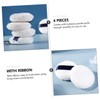 SAFIGLE 4Pcs Fluffy Round Powder Puff with Ribbon for Makeup