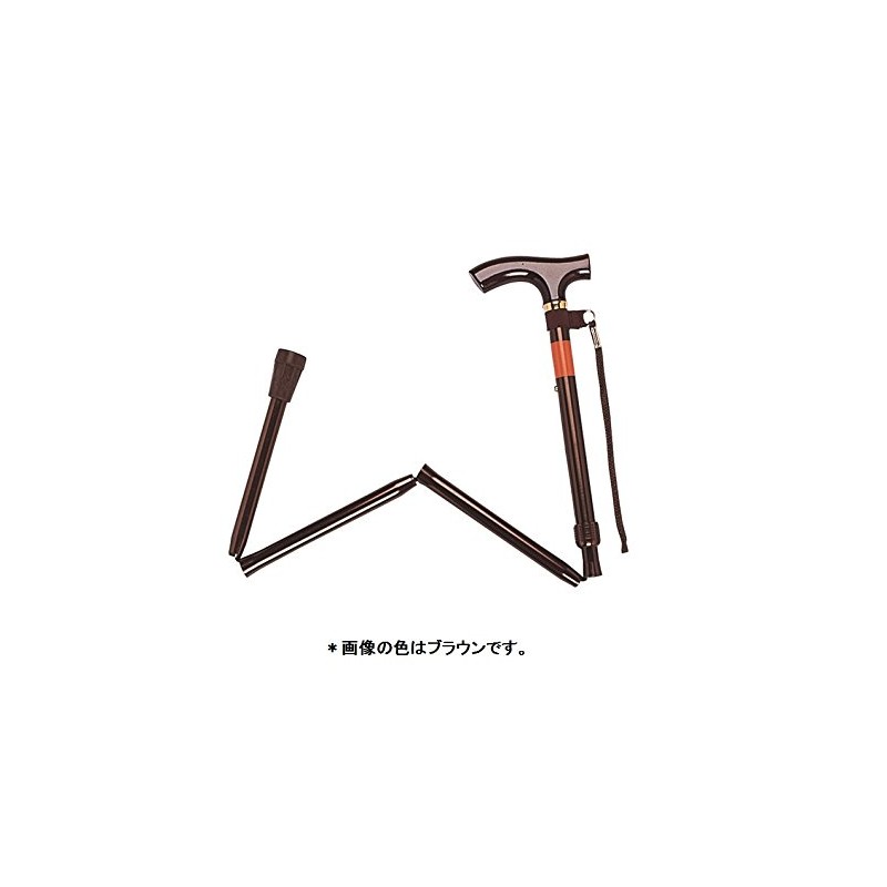 Kowa Seisakusho E-248 Folding Cane with Pitch, Black