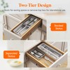 Lifewit Compact Silverware Organizer for Kitchen Drawer, Narrow Flatware Tray