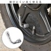 バイク 空気入れ アダプター 90° バイク用エアーバルブ オート輪用 自動車/バイクに適用金属延長ロッド 2個セット シルバー