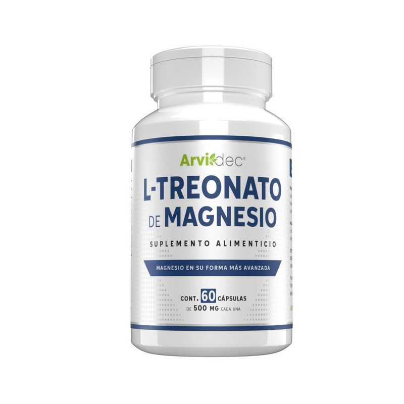 L-Treonato de Magnesio - 60 Cápsulas de 500 mg -