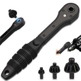 Dexspoeny 3-in-1 Magnetic Ratchet Drill Chuck Key Wrench | Universal Chuck Wrench for Electric/Cordless Drills with Non-Slip Grip