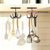 EigPluy Metal Under Cabinet Kitchen Utensil Hooks,360° Rotating Kitchen Utensil
