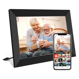FRAMEO WiFi Digital Photo Picture Frame 10.1 Inch 1280x800 IPS LCD Touch Screen, Built in 32GB Memory, Auto-Rotate Portrait and Landscape, Share Pictures or Videos Instantly from Anywhere…